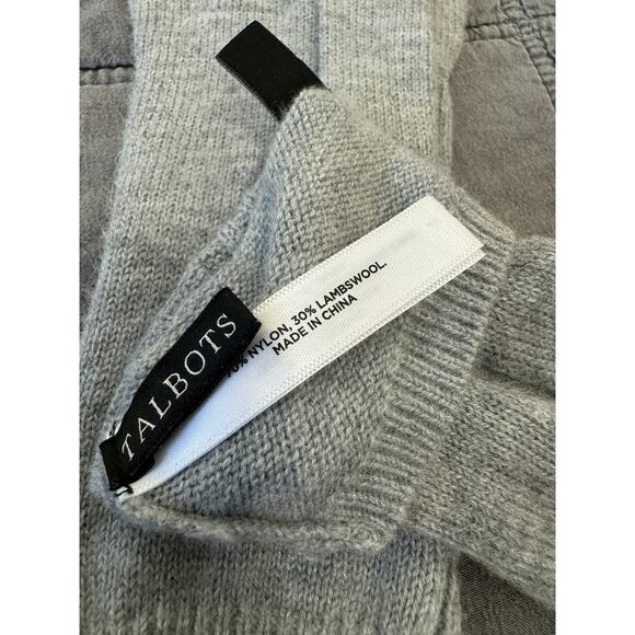 Talbots Gray Soft Cable Knit Lambswool Blend Gloves Lightweight but warm Classy - Picture 2 of 6